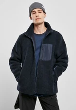 URBAN CLASSICS Sherpa Mens Wide Fit Navy Over Sizes Jacket