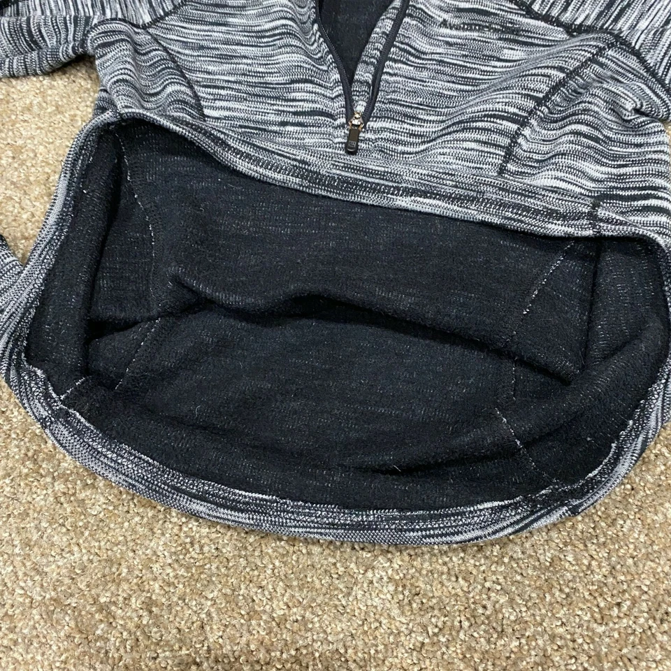 Pullover Avalanche 1/4 Cremallera Peso Medio Mujer Pequeño Negro Senderismo Correr Aire Libre Foto 3 de 4