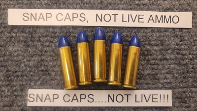 READ AD! 38 special 357 Snap Cap HI VIZ BLUE TIPS 5 Pk real weight SNAP CAPS