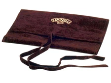 Savinelli Italian Velvet Pipe Pouch, Wrap Enclosure Fits 6" Tobacco Pipes, Brown