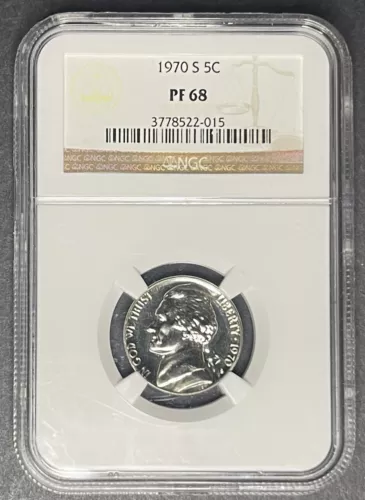 1970-S Proof Jefferson Nickel NGC PF-68, Buy 3 Items, Get $5 Off!!