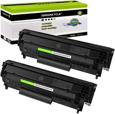 GREENCYCLE 2PK Q2612A 12A Laser Toner Cartridge Compatible With HP LaserJet 3055