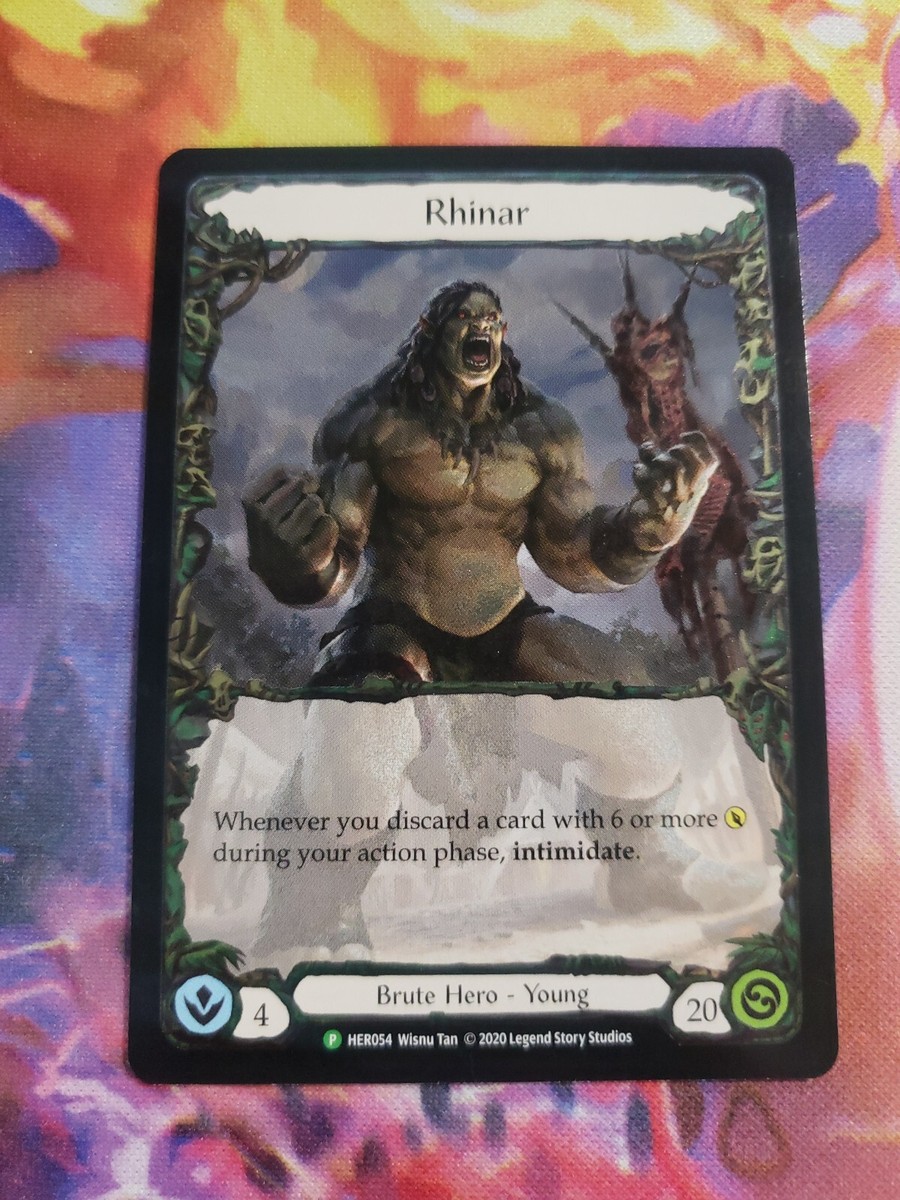 Rhinar Cold Foil Promo HER054 Flesh and Blood FAB Farewell to