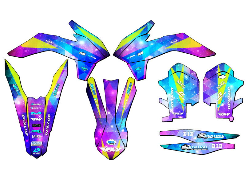 2014-2015 EXC-F SPACE KADET Galaxy Senge Graphics Kit Compatible