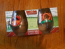 NATIONAL LAMPOON'S CHRISTMAS VACATION 2-PACK CURVED TABLE PINT GLASS SET NIB