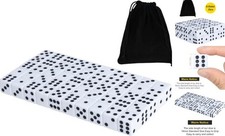 Pack 16MM White Dice - Six Sided Standard Opaque White Dice with Black Pips 50