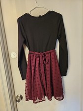 Cute Maroon & Black Dress Size Medium