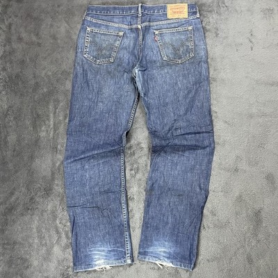 Levi s 532 Jeans Straight blau herren W34 L34 vintag Used Look Seagull Backprint