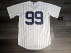 Aaron Judge #99 New York Yankees White Pinstripe Baseball Jersey Men Size Medium