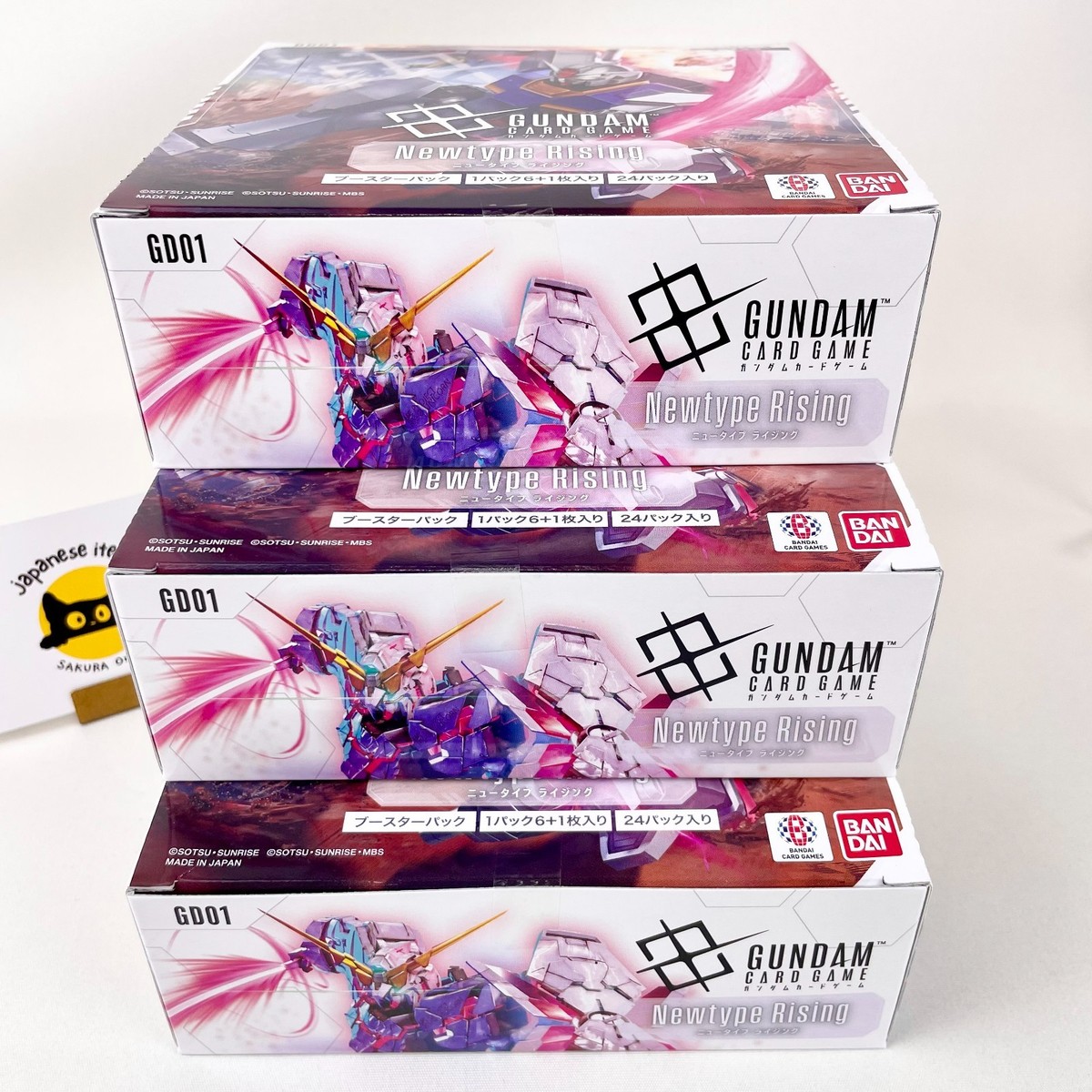 Gundam Card Game GD01 Newtype Rising Booster Box Set x3