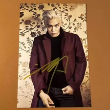 BIGBANG T.O.P Hand Signed Autographed Photo K-POP Collection 4*6 #Limited Photo