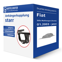 Auto Hak AnhäNgerkupplung Starr für Fiat Stilo Multiwagon (Kombi) Typ 192 AHK