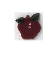 Mill Hill Ceramic Buttons 86353 Large Burgundy Apple