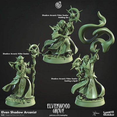 Elf wizard miniatures - CastnPlay - DnD miniatures - Role Playing Game - D&D