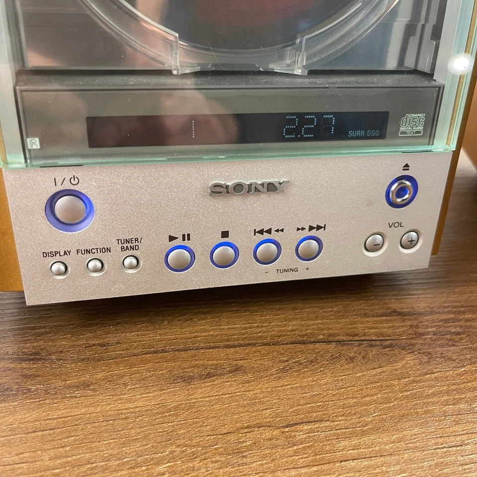 Sony Vertical Loading CD Player System Speakers HCD-EX1 TESTED & WORKS NO REMOTE - Image 3 of 4