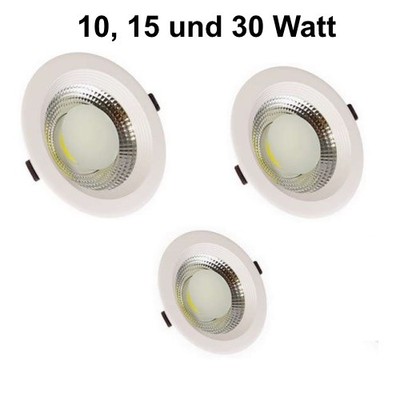 LED Einbaustrahler flach weiß 10W 15W 30W Decken Einbauleuchte f. schöne Momente