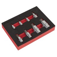 "Sealey Spline StecknüSse Set 8Teilig 1/4\", 3/8\" & 1/2\" Quadrat Antrieb AK6241"