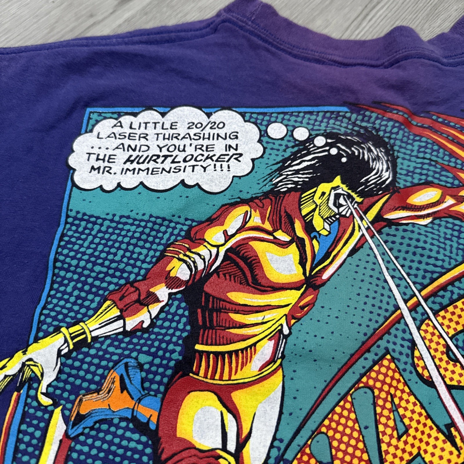 Vintage Levi’s Shirt Size Medium ‘Edge Master’ Super Hero Comic Book Rare Grail image 3