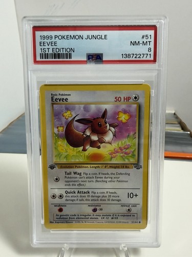 Eevee (1st Edition) graded PSA 8 for sale on eBay