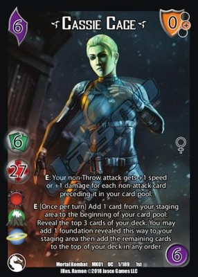 1X-Cassie Cage1 (FOIL)-MK01-Mortal Kombat-Universus