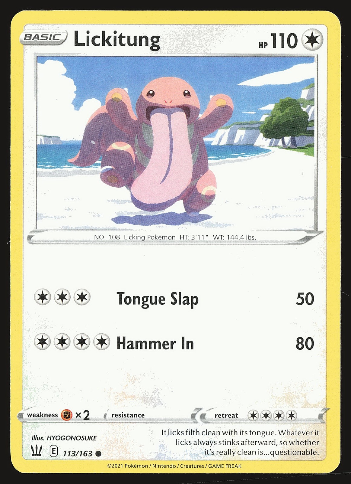 SWSH05: Battle Styles Lickitung #113/163 Common Pokemon Card