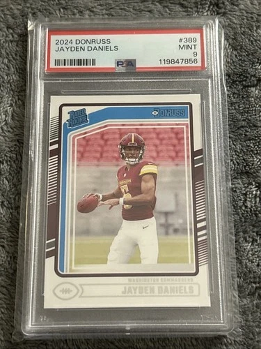 2024 Panini Donruss Rated Rookie Jayden Daniels #389 PSA 9