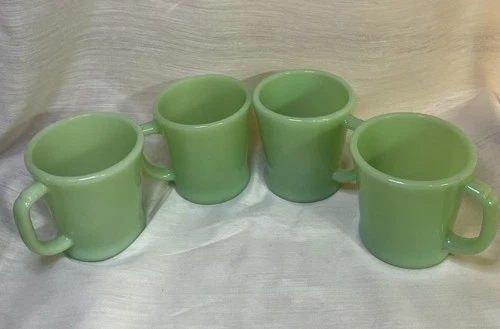 Vintage Anchor Hocking Fire King Jadeite Mug - Qty 4