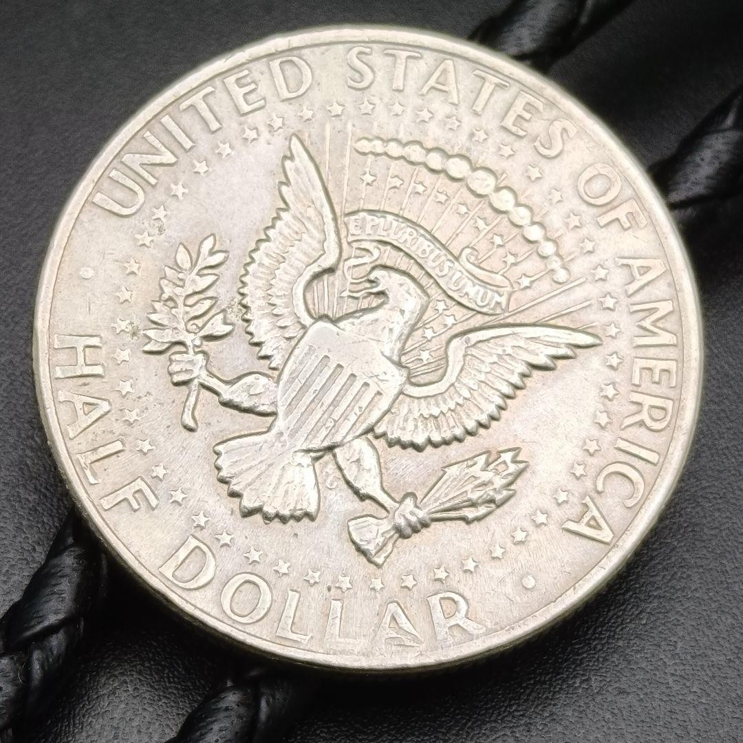 Kennedy Half Dollar Loop Tie Silver Eagle Symbol … - image 3