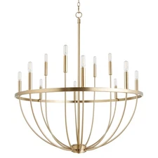 Quorum International 6374-12 Tribute 12 Light 34"W Ring - Brass