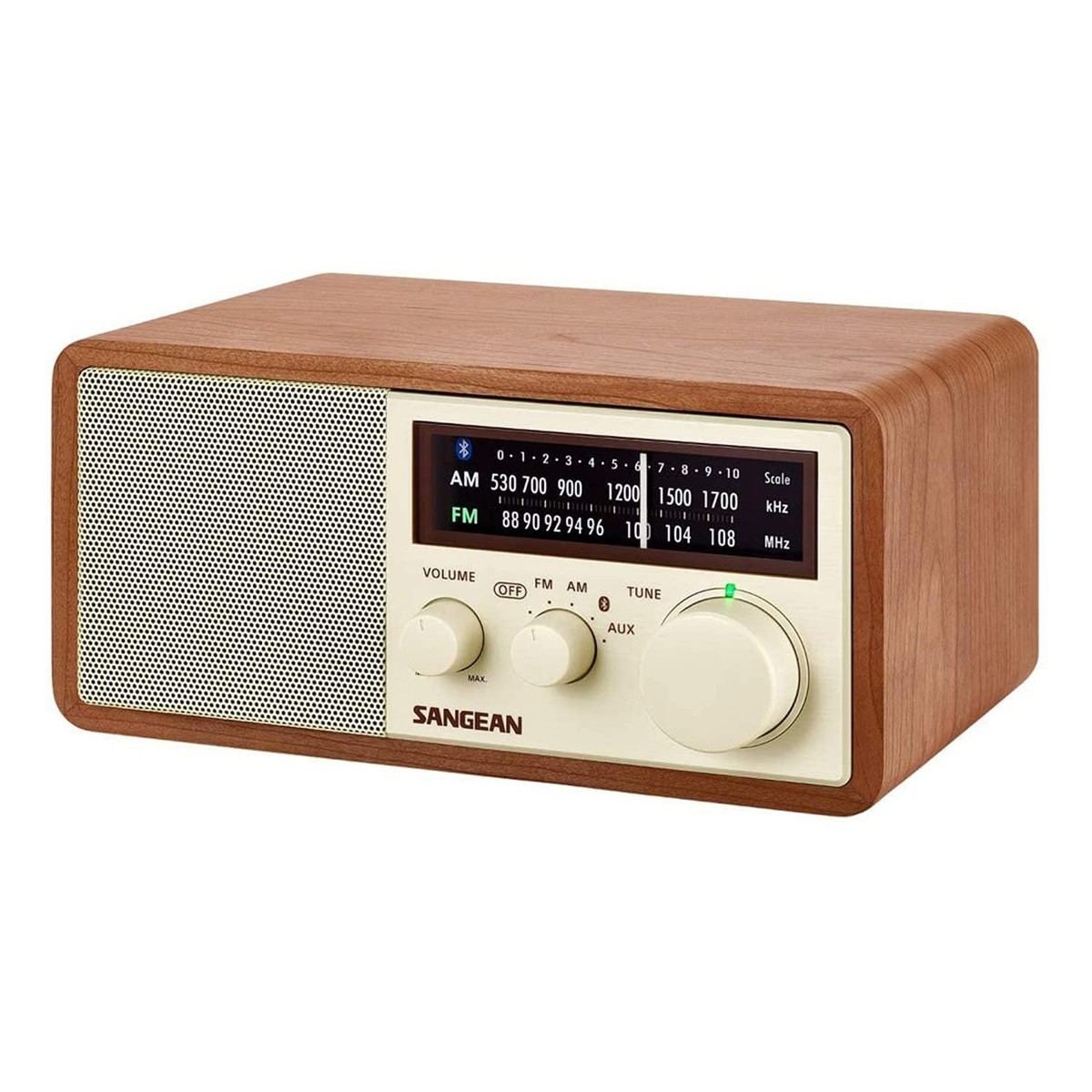 Sangean WR-16 AM/FM Bluetooth Wooden Cabinet Radio,Portable AM/FM