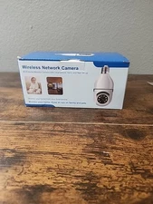 1080P Light Bulb Security Camera with Motion-Activated LED Lights, 2.4Ghz Wifi