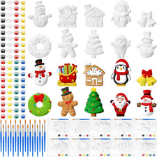 20 Set Christmas Ceramic Painting Kit Xmas Party Favor for Adults