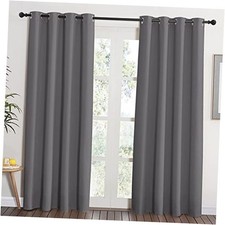 Blackout Curtain 84 inches Long for Bedroom - 52"W x 84"L Pack of 1 Grey