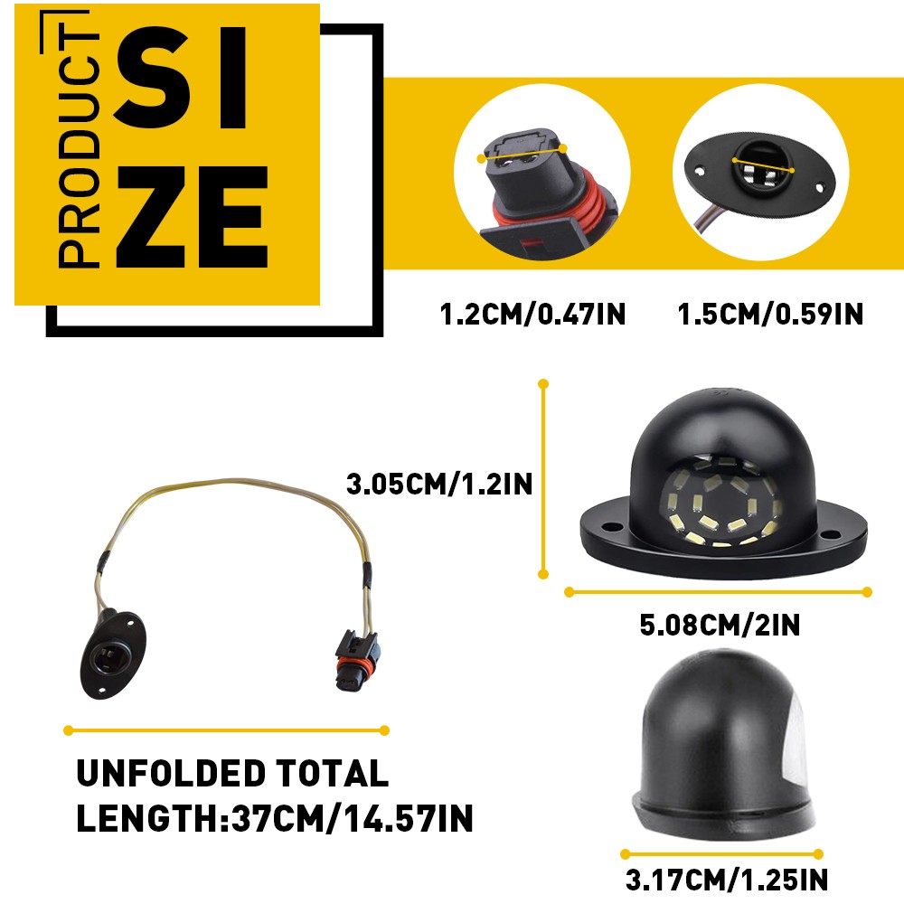 License Plate Light Socket Harness Wire Kit Fits For Dodge 1994-2001 Ram 1500