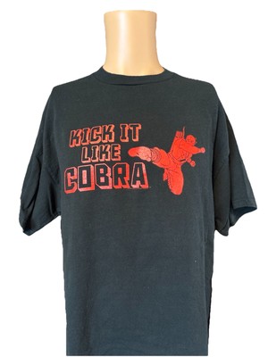 Vintage 2004 G.I Joe Hasbro KICK IT LIKE COBRA Black & Red Shirt Size Large