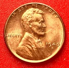 1940-D Lincoln Wheat Cent Penny GEM RD BU From an Original Bank Roll