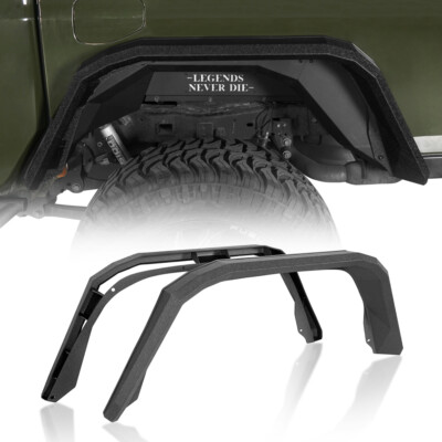 Rear Flat Fender Flare Wheel Mud Guard Fit Jeep Gladiator JT 2020 2021 2022-2026