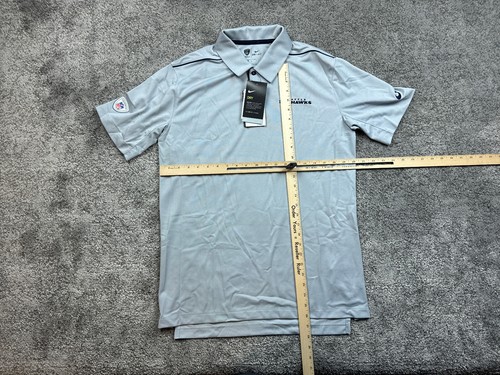 Seattle Seahawks Polo Shirt Medium Gray Spell Out On Field NFL Equipment Mens - 第 20/20 張圖片