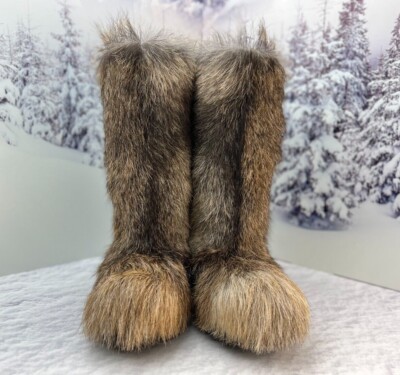 COOGI Winter Faux Fur Lined Logo Brown Boots Mens Size 7.5 Polar Fox Mens 506015 Brown Faux Fur Lined Winter Boots  main image 3