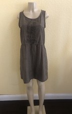 MNG by Mango Sleeveless Dress Brown Tan Polka Dot Size 4
