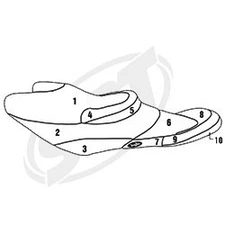 Custom Yamaha 2005-08 FX Cruiser, FX Cruiser HO Seat Cover Blacktip  