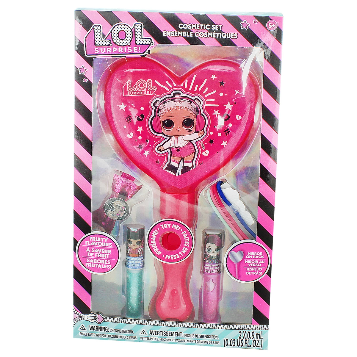 LOL Surprise Make Up Cosmetic Set Light Up Mirror Lip Balm Hair Bow  Accessories