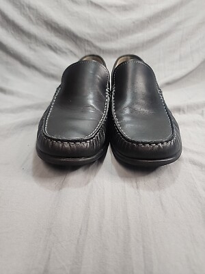 Ecco Black Leather Moc 2.0 Slip-On Loafers Size 10 s-l400.jpg main image 3