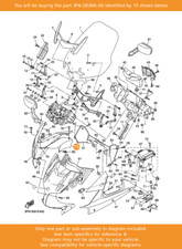 YAMAHA Panel, Inner 4, 3P6-2836N-00 OEM FJR1300