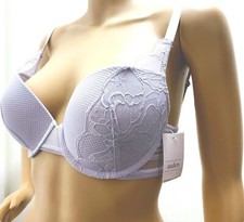 Auden High Apex Push Up Bra Violet Purple Floral Lace Padded Underwire-Choose Sz