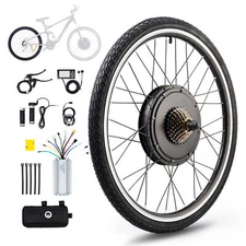 EBike 1500W Conversion Kit 26" Rear Wheel Hub Motor LCD PAS E-Bike Set