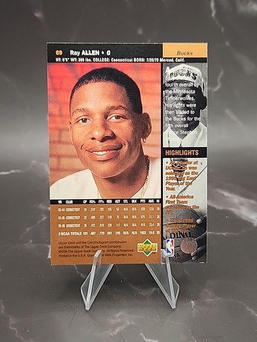 1996-97 Upper Deck #69 Ray Allen - Picture 2 of 2