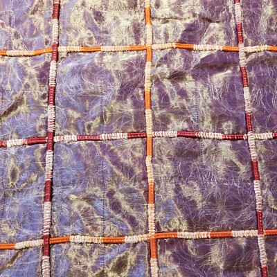 WOW* 2 Layers of Silk Organza Sandwiching Silver Threads w/ Cording - Reversible