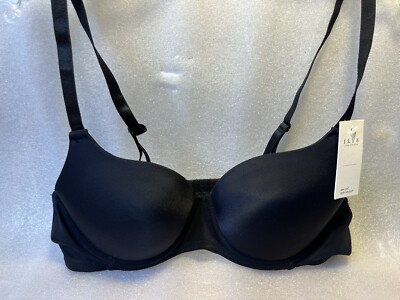 New Ilys 34C Super Push Up Bra Bombshell Black Padded