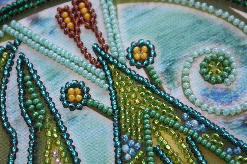 DIY Bead Embroidery Needlepoint Kit "Cancer " Stitching Handmade Beadwork - Image 3 of 4